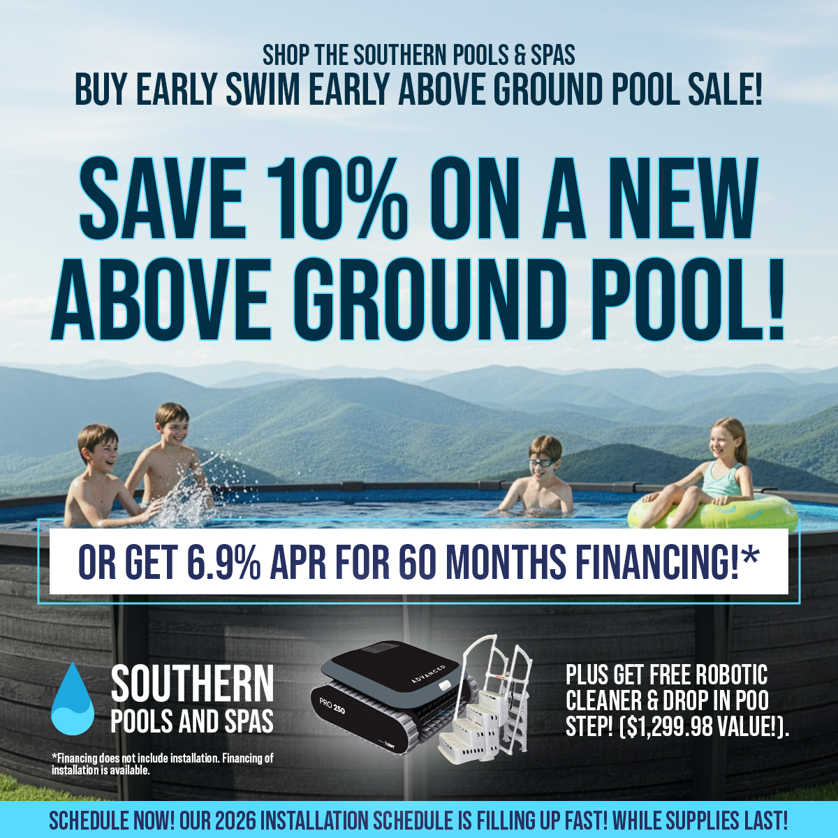 Buy Early Swim Early Above Ground Pool Sale