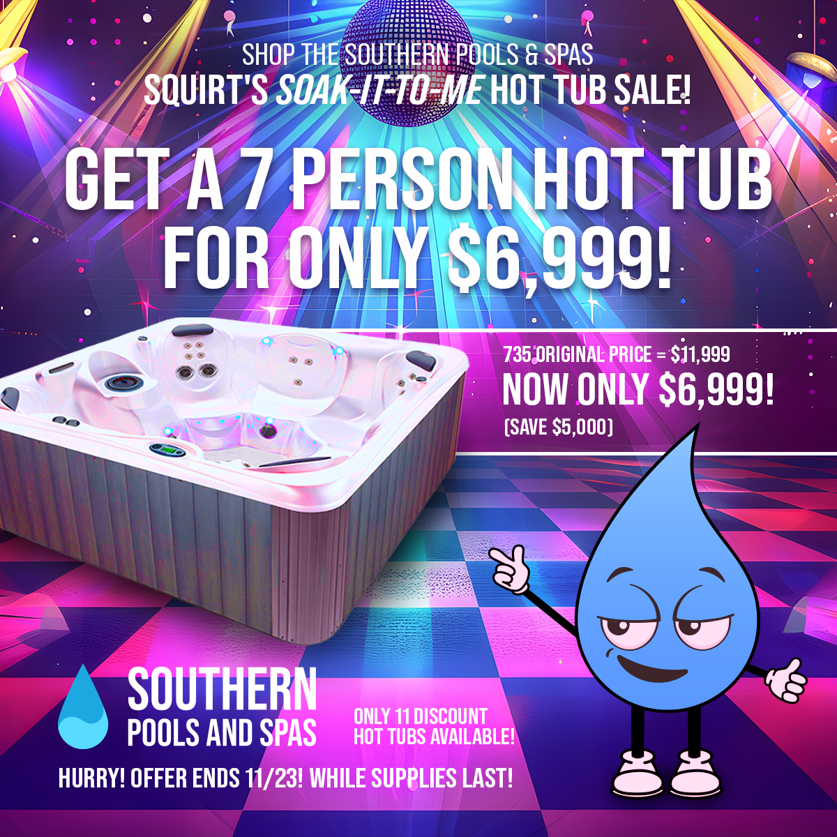 Squirt’s Soak-It-To-Me Hot Tub Sale