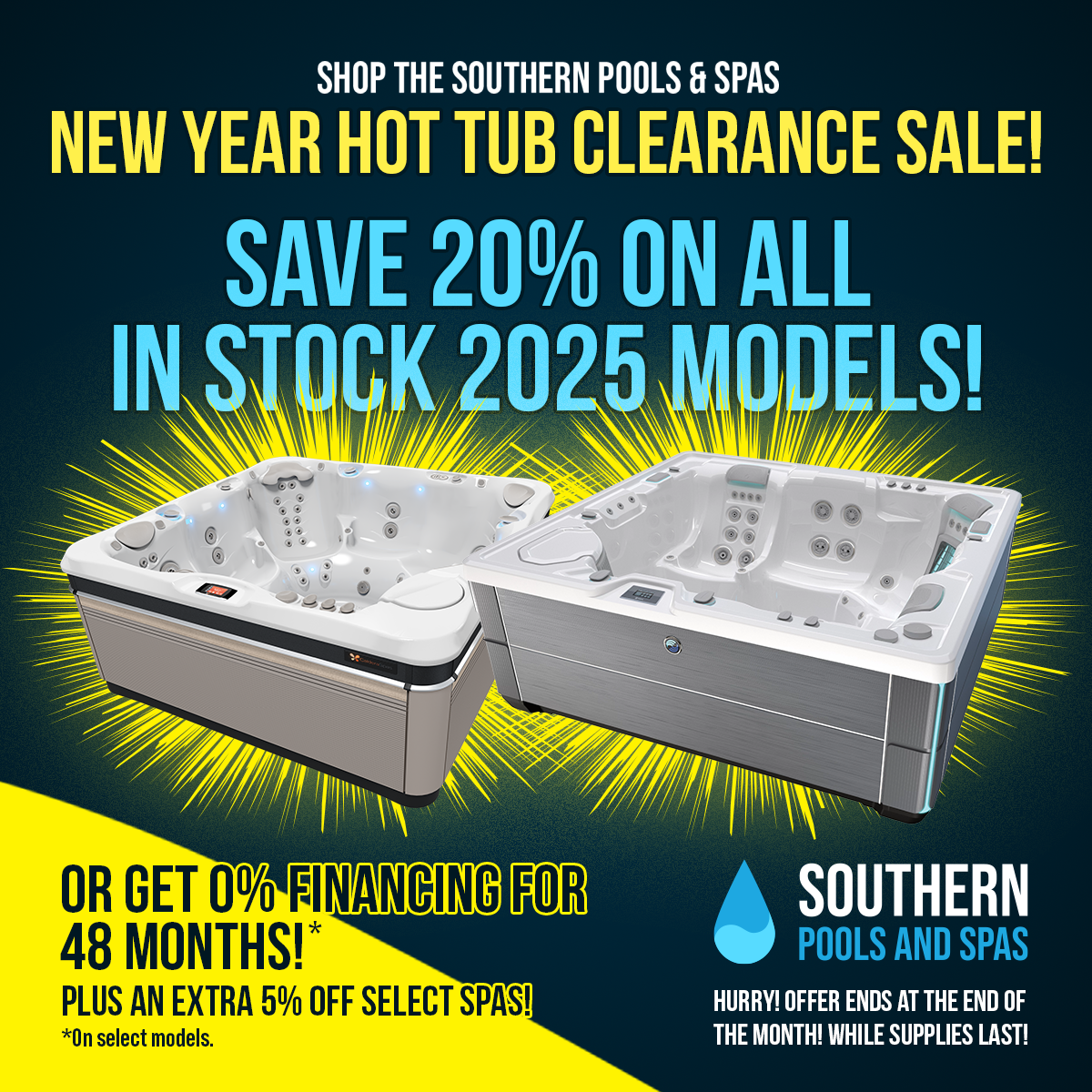 New Year Hot Tub Clearance Sale