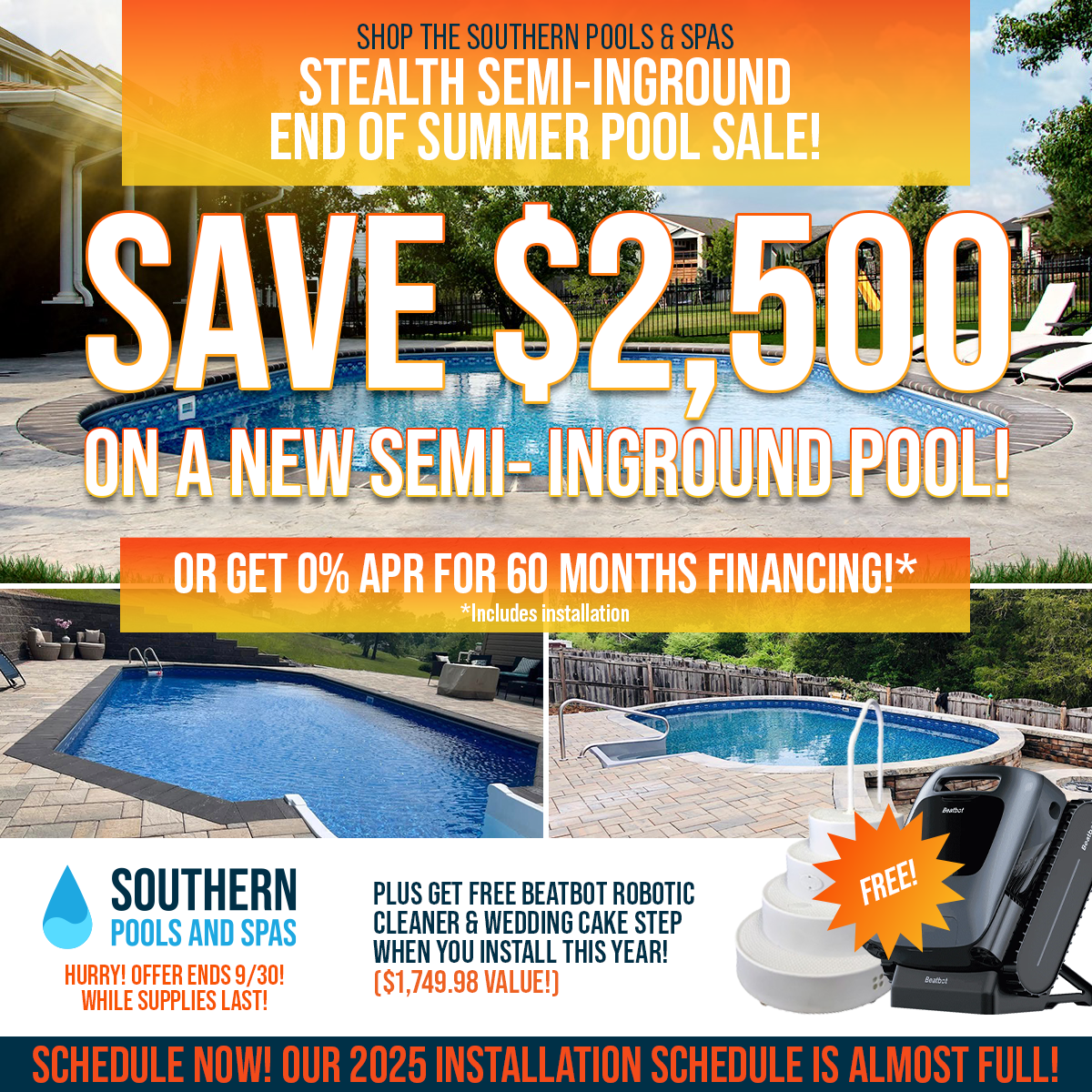 Stealth Semi-Inground End Of Summer Pool Sale